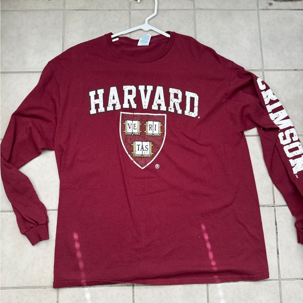 Delta Maroon Harvard Long Sleeve Tee